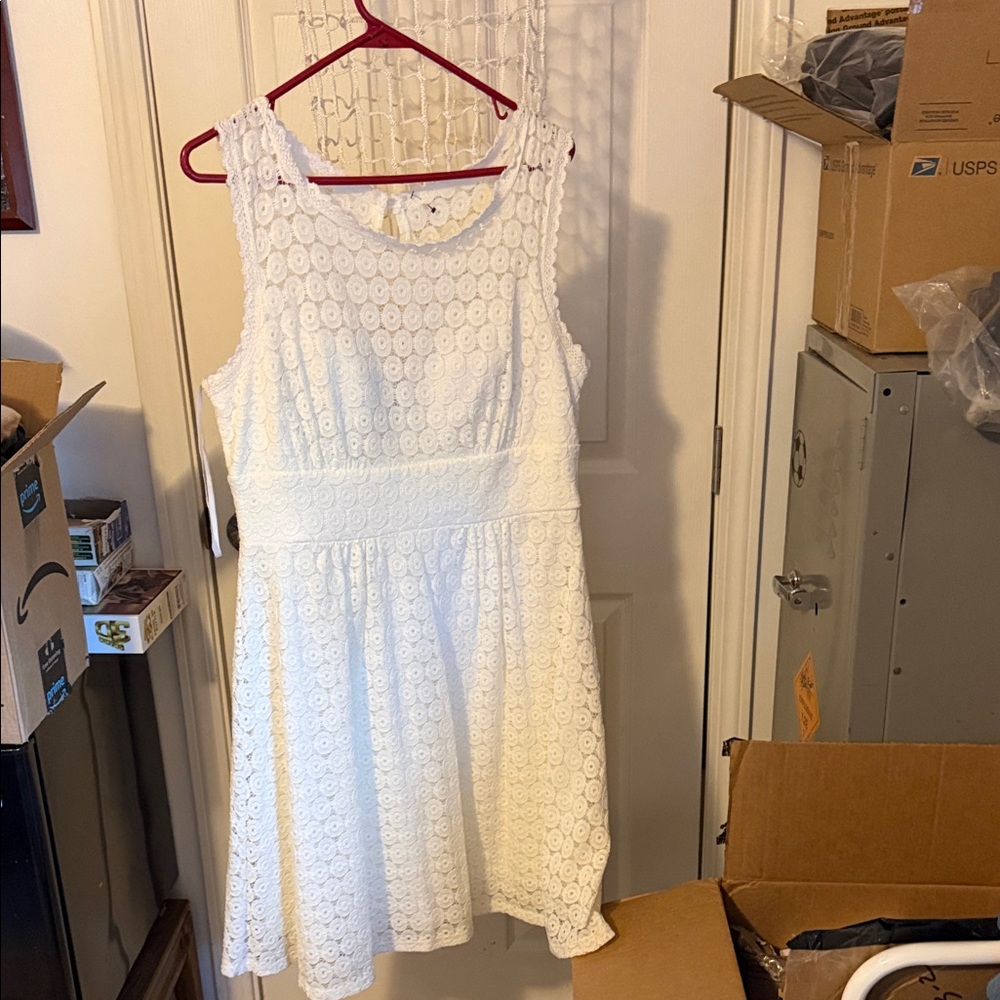 Dress Barn White Lace A-Line Girls Dress